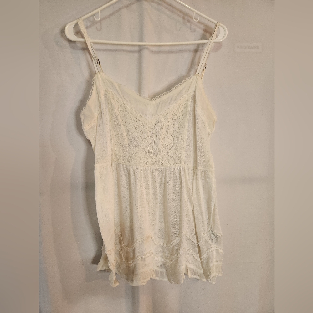 Aeropostale White Lace Chemise Sleepwear